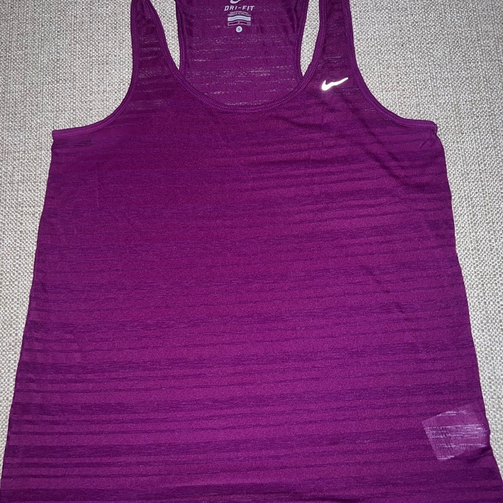 Nike Purple Fitted Sleeveless Tank Top